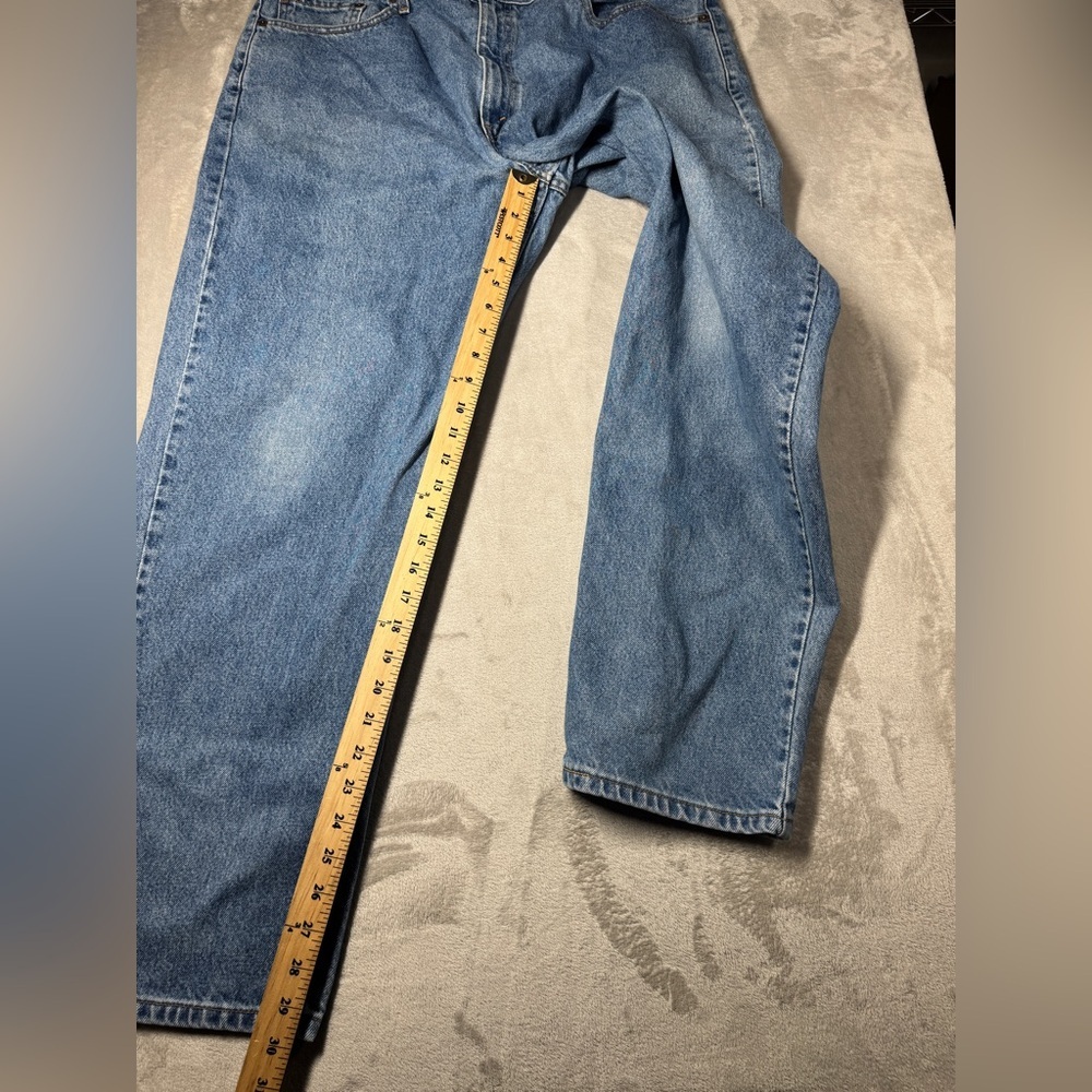 Vintage Levi’s Men’s Relaxed Straight Leg 100% Cotton Zip Fly Blue Jeans 40x30 - Picture 13 of 16